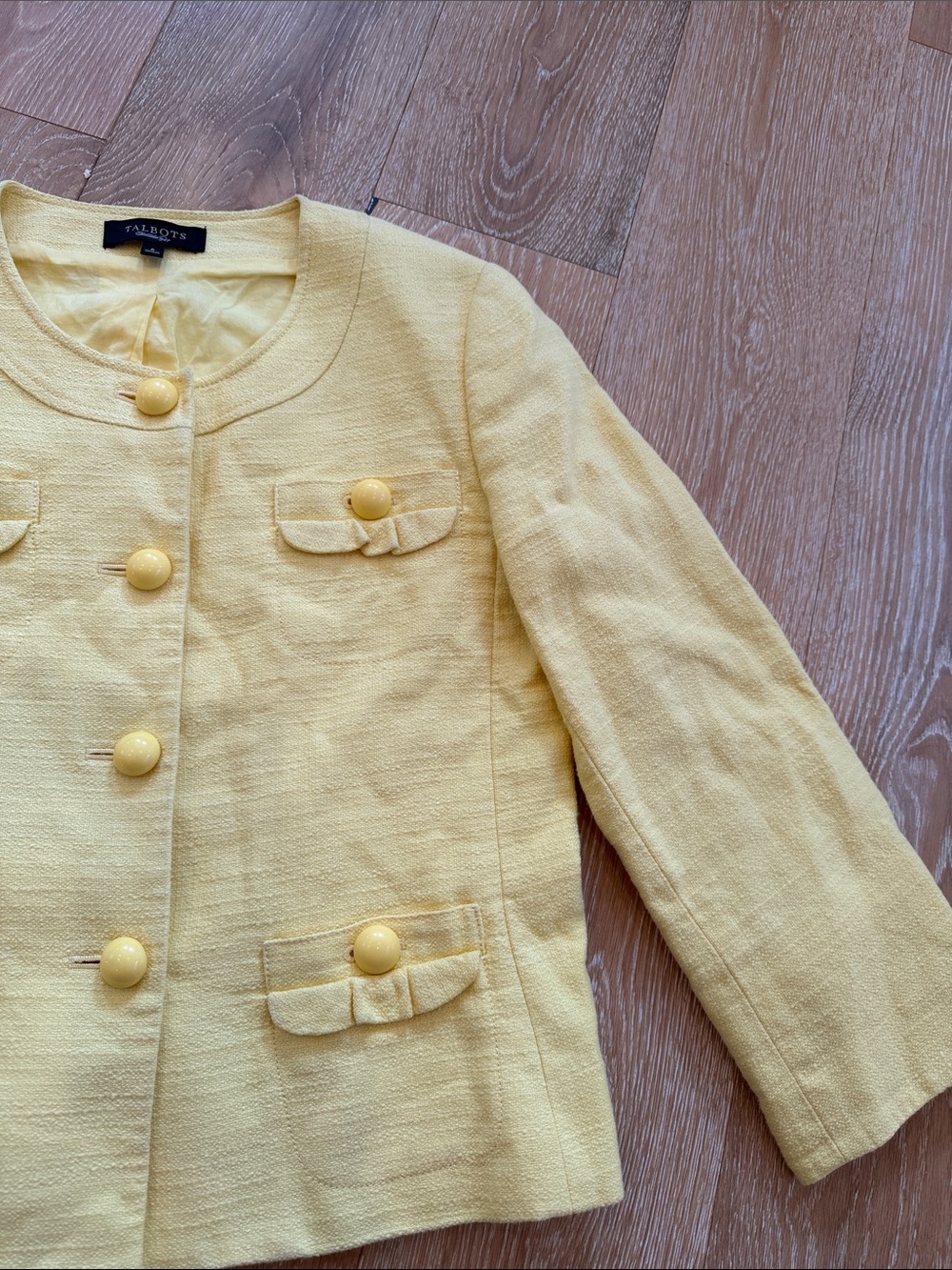 Talbots Yellow Blazer Size 6 - Picture 3 of 8